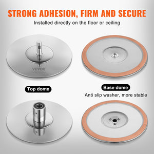 Professional Spinning & Static Dancing Pole | 45mm Stainless Steel | Height Adjustable & Removable | Fitness Exercise Pole for Home, Gym & Club | Silver