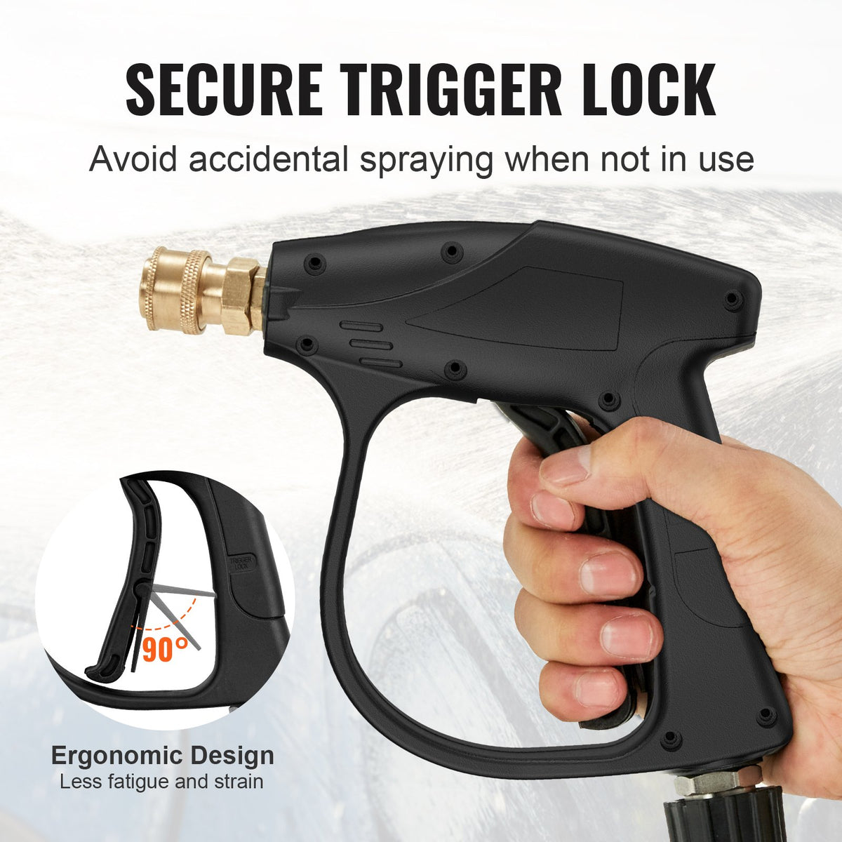 Pressure Washer Gun 1/4" | 4350 PSI Power Wash Foam Spray Gun with Nozzle