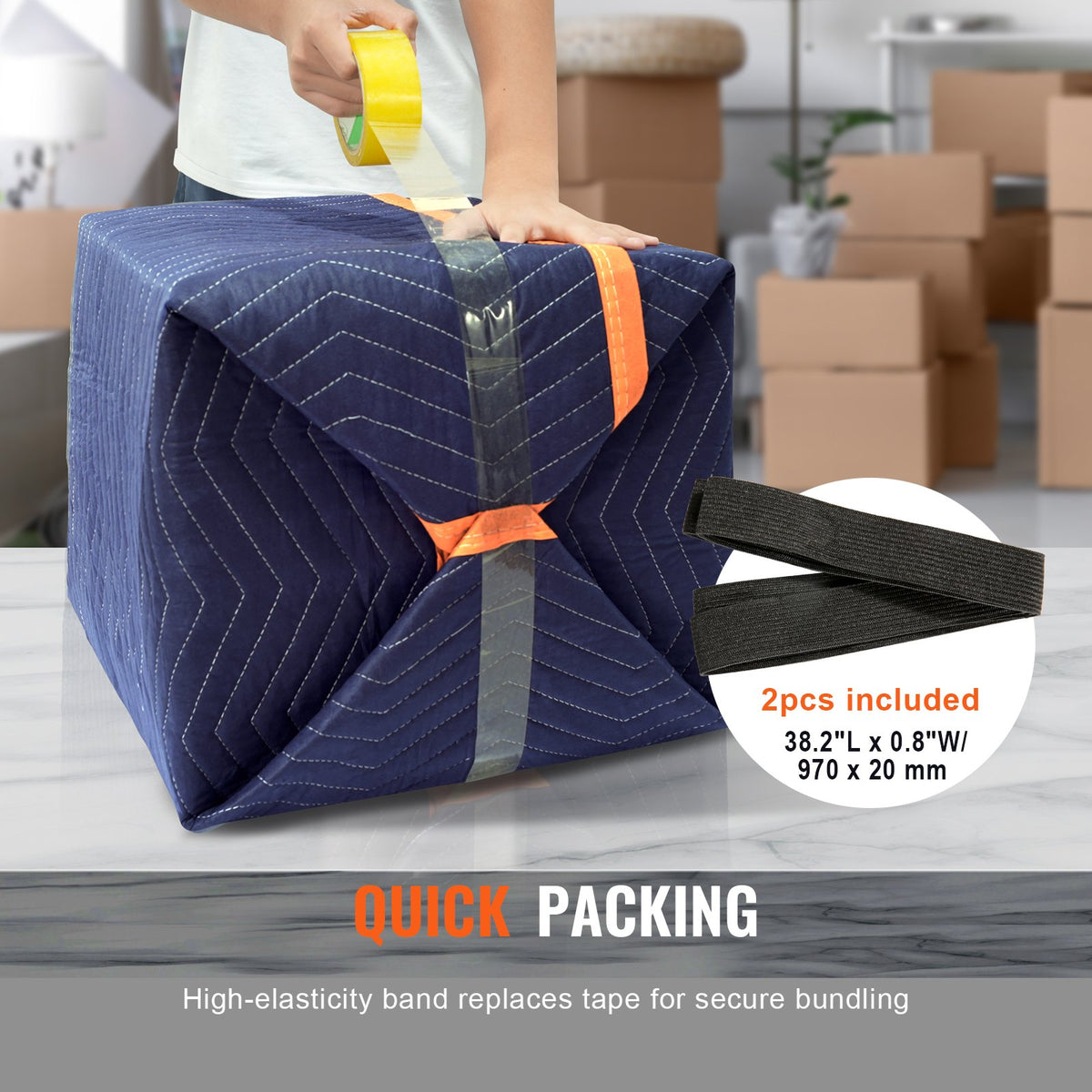 Moving Blankets 12 Pack | 2032x1829mm | Heavy Duty Furniture Pads