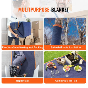 Moving Blankets 12 Pack | 2032x1829mm | Heavy Duty Furniture Pads