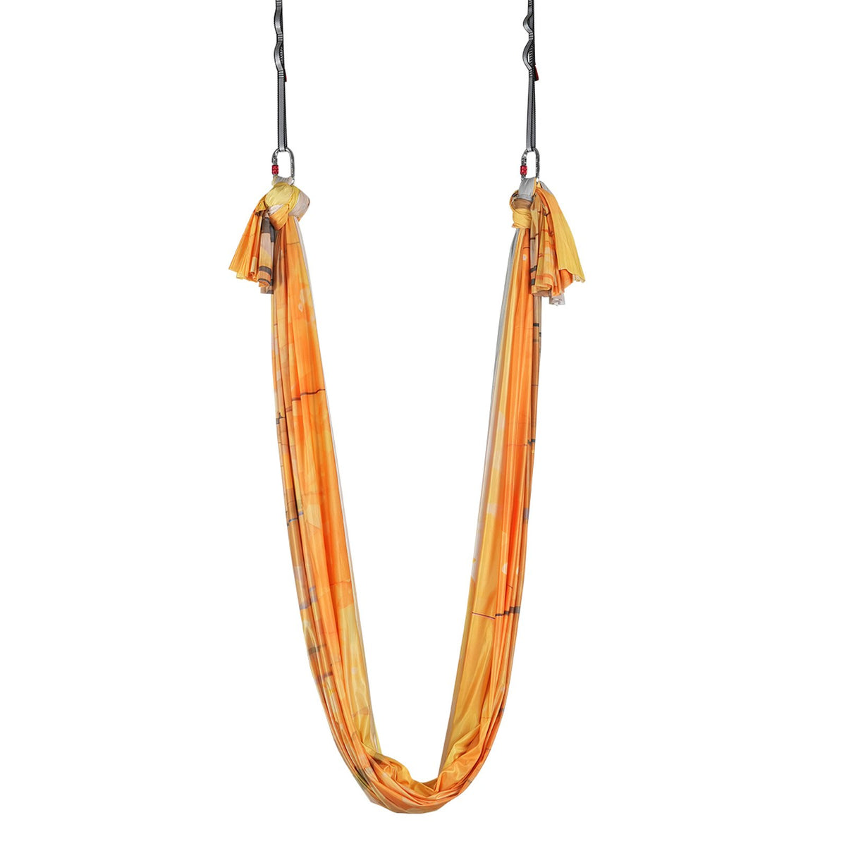Aerial Yoga Hammock 5m Gold | Antigravity Yoga Swing Kit with Nylon Fabric & Rigging Hardware | For All Levels Fitness & Bodybuilding