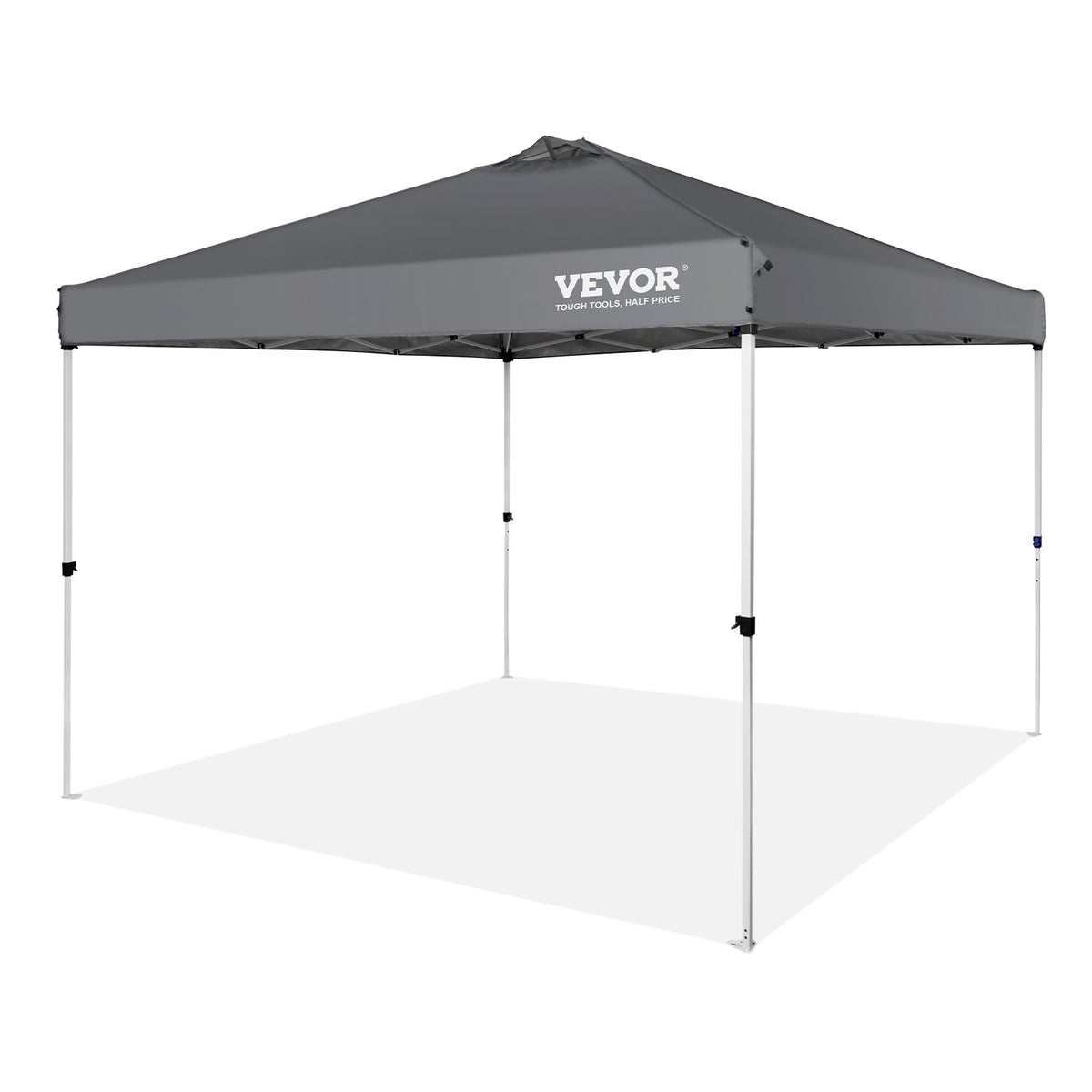 Pop-Up Canopy Tent 10x10FT | 250D PU Silver Coated Waterproof Tarp | Includes Roller Bag & 4 Sandbags | Outdoor Party, Camping & Commercial Gazebo | Dark Grey