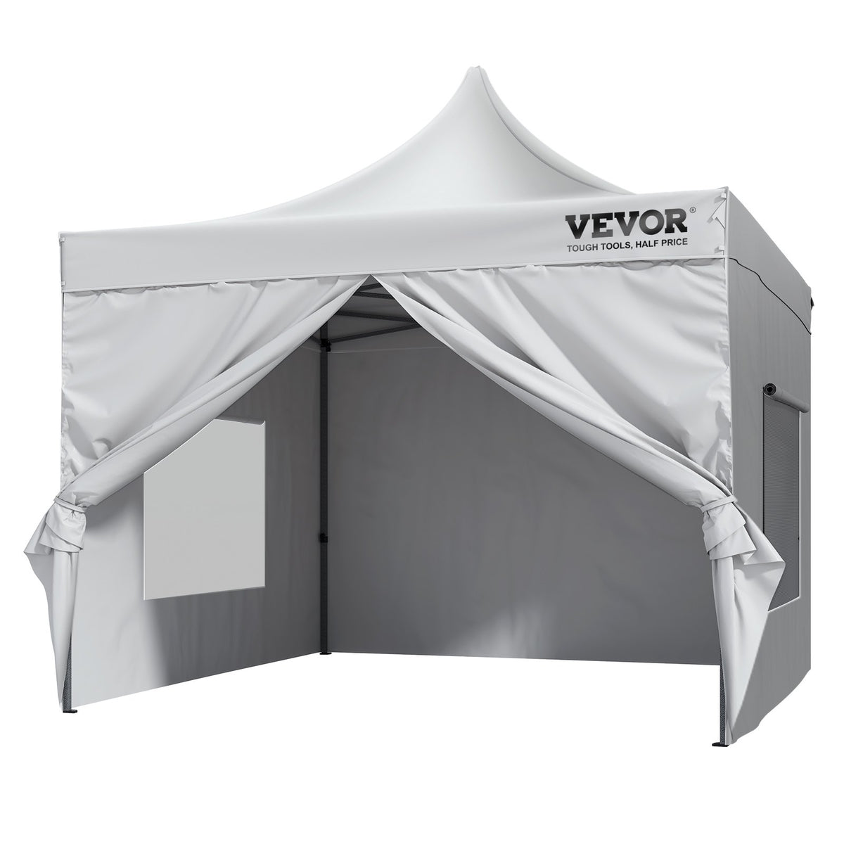 Pop Up Canopy Tent 10x10 ft | Outdoor Gazebo with Sidewalls & Bag | White