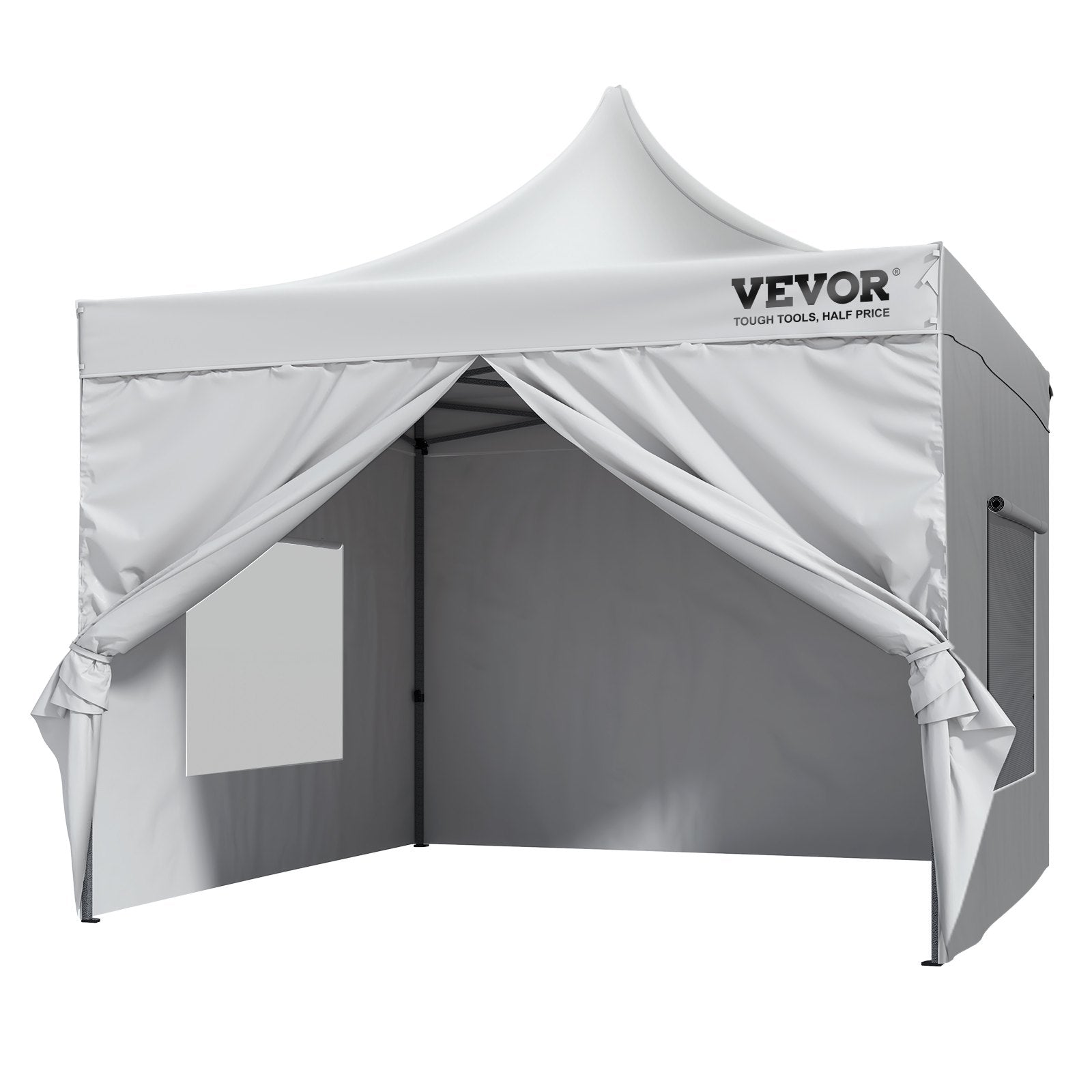 Pop Up Canopy Tent 10x10 ft | Outdoor Gazebo with Sidewalls & Bag | White