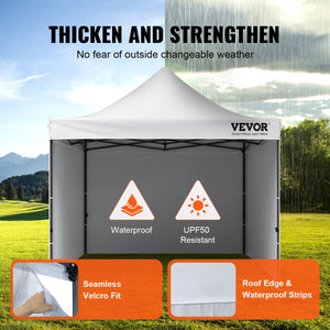 Pop Up Canopy Tent 10x10 ft | Outdoor Gazebo with Sidewalls & Bag | White