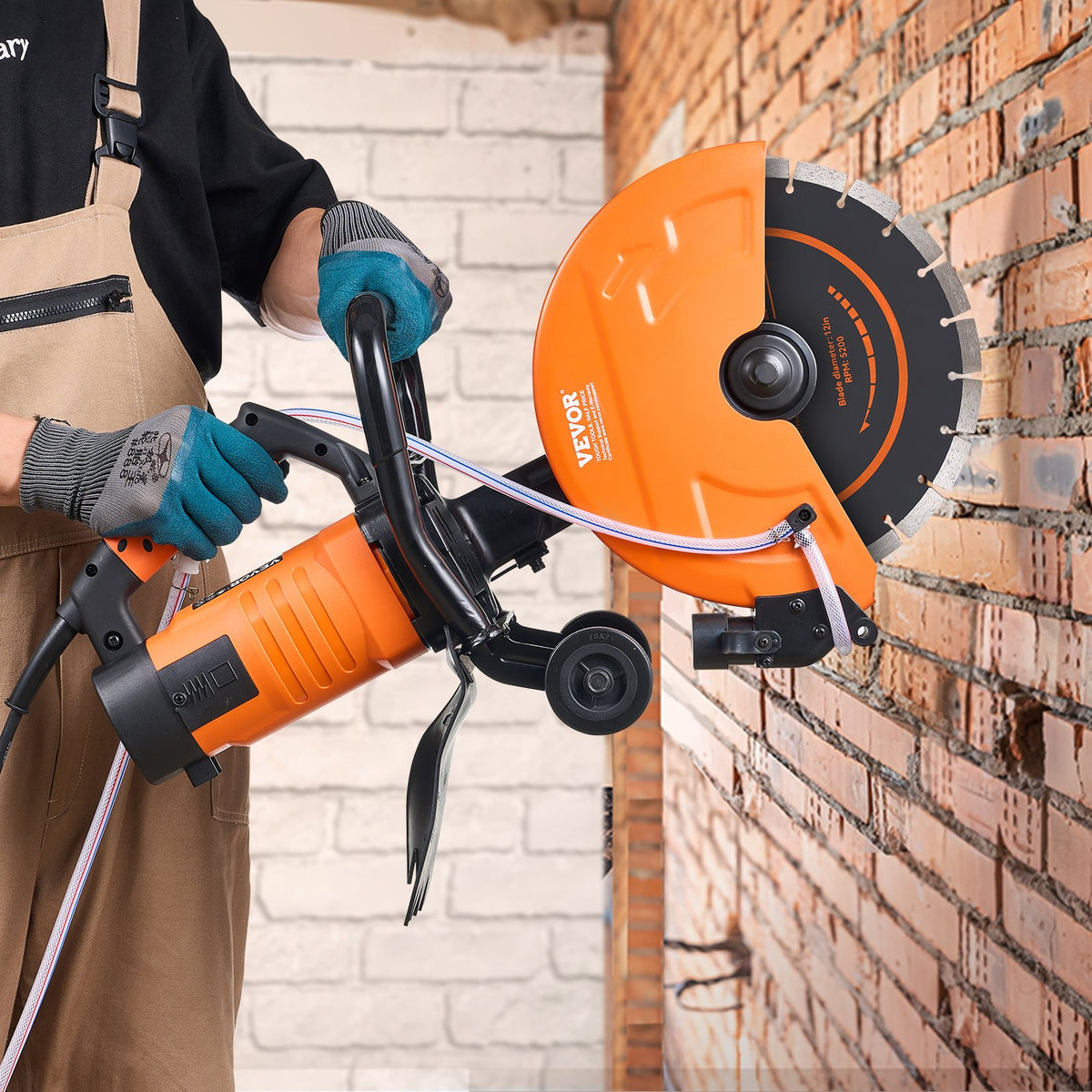 Electric Concrete Saw 30.48cm | Wet/Dry Cutter with Water Pump & Blade