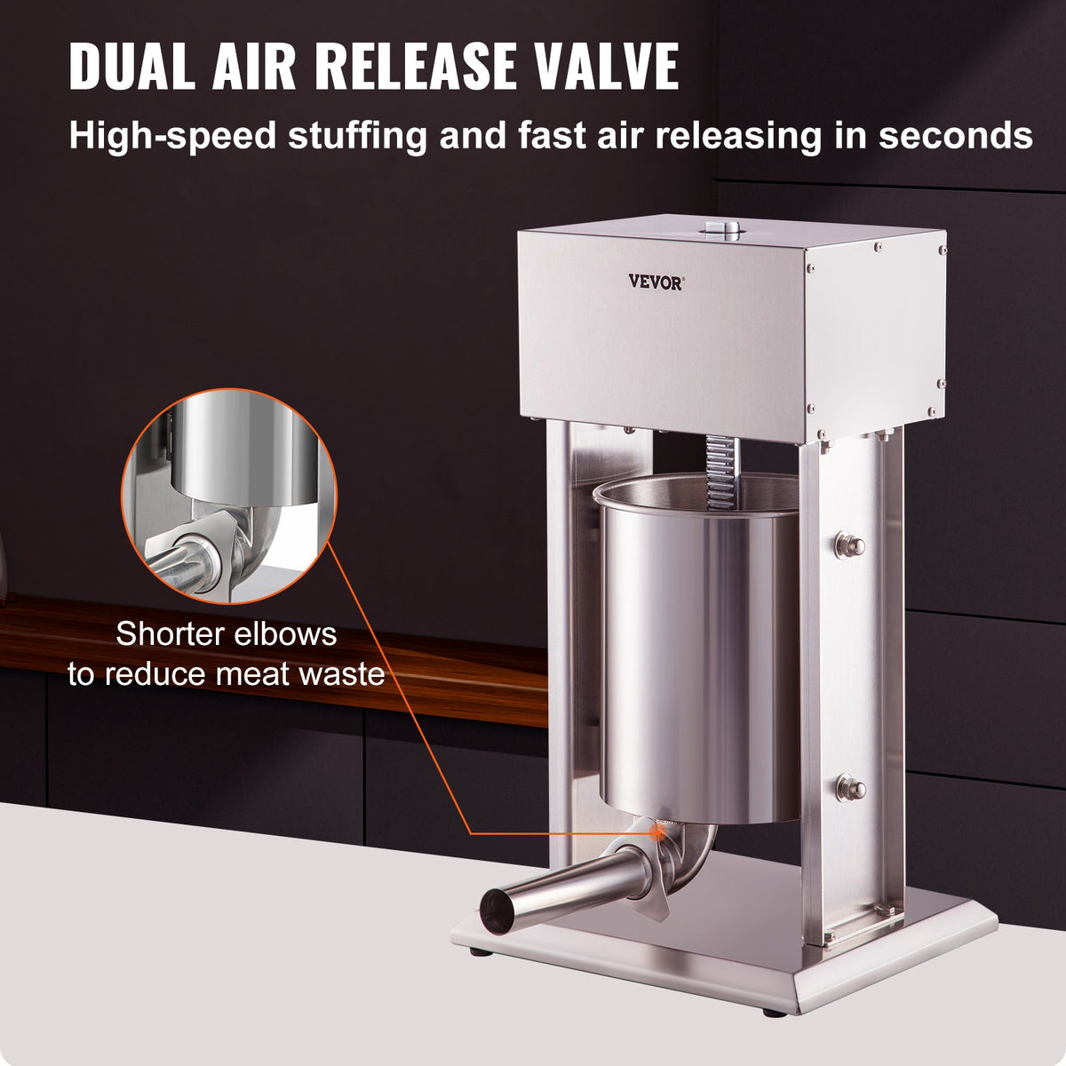 Electric Sausage Stuffer | 10L Variable Speed Stainless Steel Maker