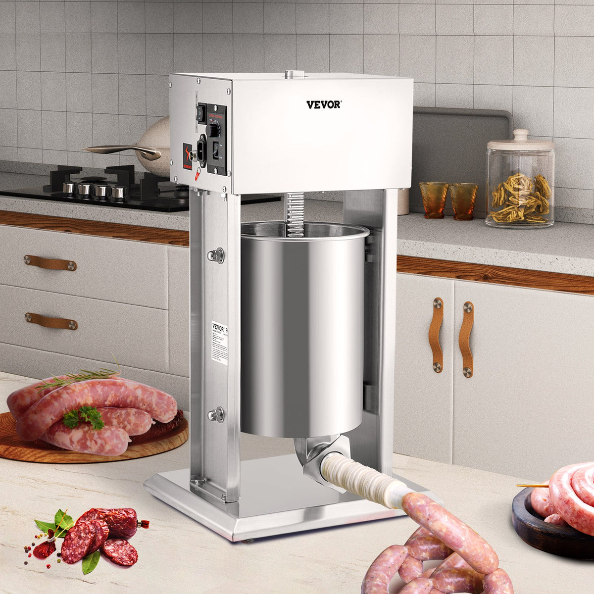 Electric Sausage Stuffer | 10L Variable Speed Stainless Steel Maker