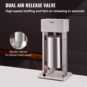 Electric Sausage Stuffer 15L | Variable Speed Stainless Steel Meat Stuffer | For Home & Commercial Use