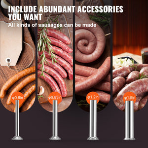 Electric Sausage Stuffer 15L | Variable Speed Stainless Steel Meat Stuffer | For Home & Commercial Use