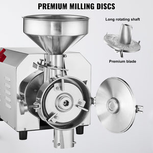 Grain Mill Grinder | 2200W Food Processing Machine for Dry Grains