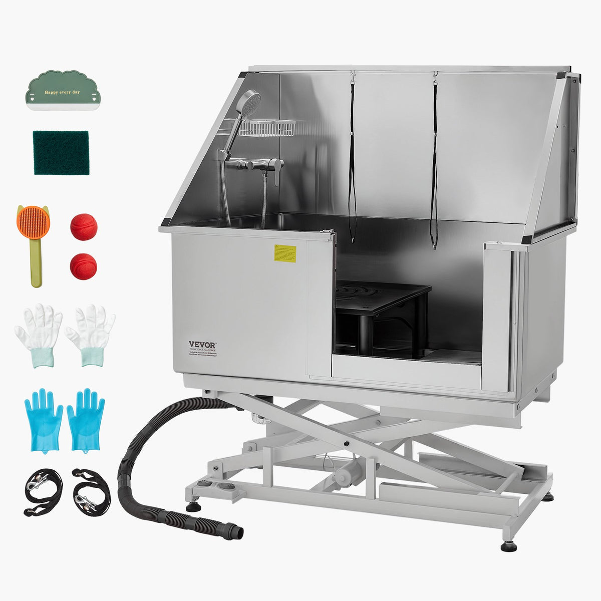 Dog Grooming Bath Tub | 127cm Electric Stainless Steel with Filter