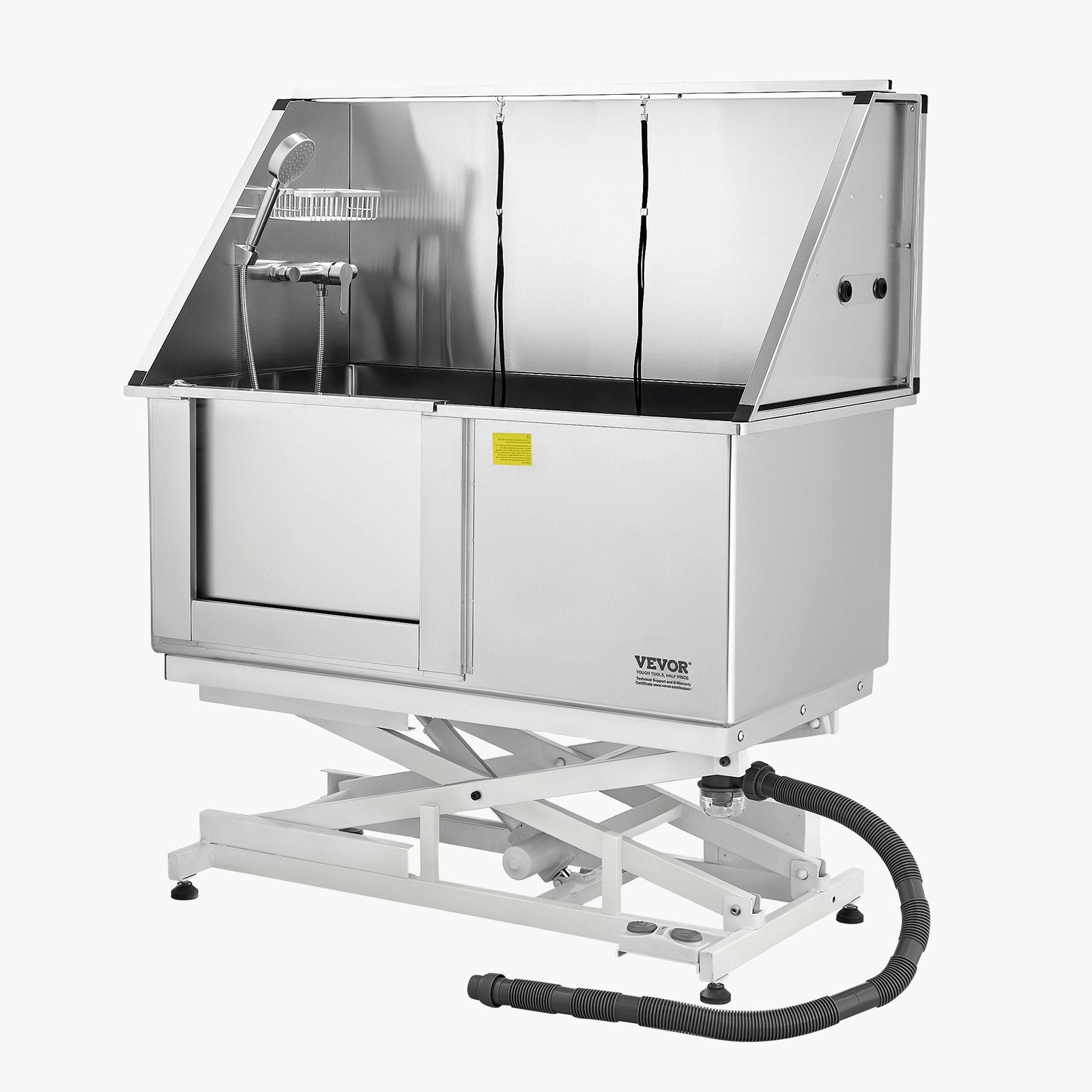 Dog Grooming Tub | 127cm Electric Stainless Steel with Filter | Left Entry