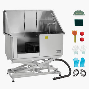 Dog Grooming Tub | 127cm Electric Stainless Steel with Filter | Left Entry