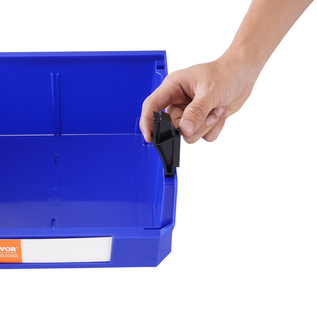 Plastic Storage Bins 6 Pack | 276x279x128mm | Stackable Blue/Red Containers