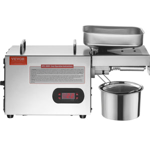 Electric Oil Press Machine | 850W Stainless Steel Expeller | Adjustable Temperature for Seeds & Nuts