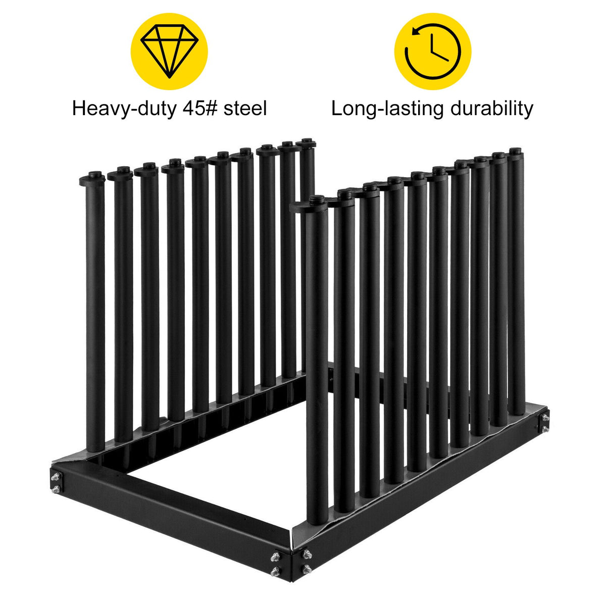 Windshield Rack 9-Lite | Steel Truck Glass Rack 24 Inch Height | PVC Pad & Foam Padding | For Glass Transportation