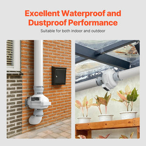 Radon Mitigation Fan Kit | 4" to 4.5" Inline Duct Fan | Quiet 260 CFM Airflow