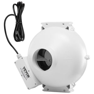 Radon Mitigation Fan Kit | 4" to 4.5" Inline Duct Fan | Quiet 260 CFM Airflow