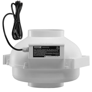 Radon Mitigation Fan Kit | 6" to 4.5" Inline Duct Fan | Quiet 380 CFM Airflow