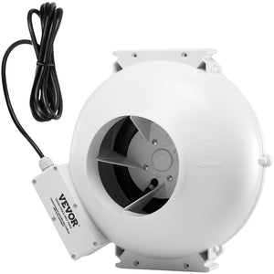 Radon Mitigation Fan Kit | 6" to 4.5" Inline Duct Fan | Quiet 380 CFM Airflow