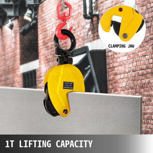 Vertical Plate Lifting Clamp 1T | Steel Lift Grip Sling for Dog Plate Handling