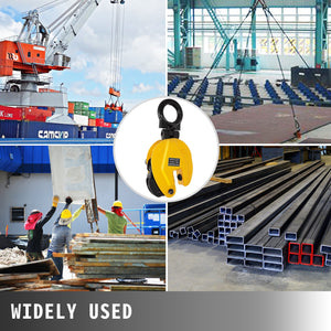 Vertical Plate Lifting Clamp 1T | Steel Lift Grip Sling for Dog Plate Handling
