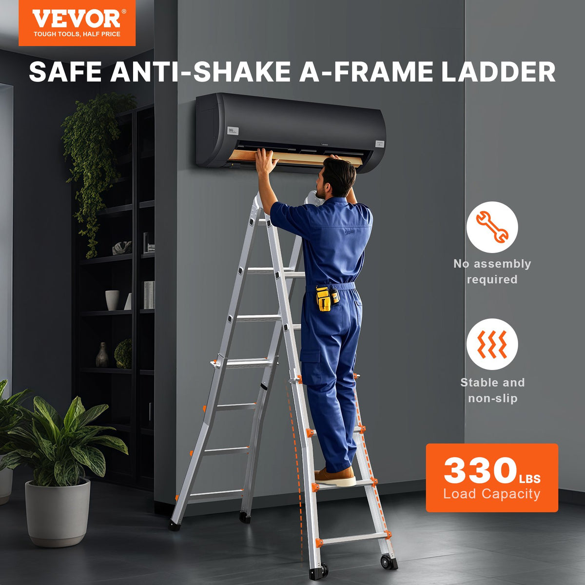 Telescoping Ladder | A-Frame 20FT Extension | Multi-Function for Home & Work