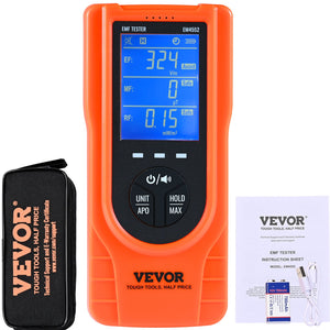 3-in-1 EMF Meter 5Hz-3.5GHz | Handheld Rechargeable Radiation Detector | LCD Display for EF, MF & RF Testing | Paranormal & Home Inspections