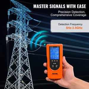 3-in-1 EMF Meter 5Hz-3.5GHz | Handheld Rechargeable Radiation Detector | LCD Display for EF, MF & RF Testing | Paranormal & Home Inspections
