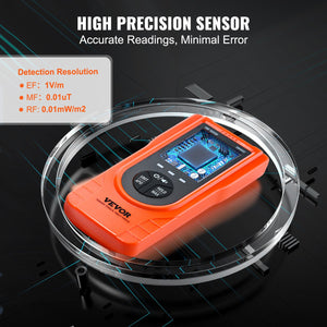 3-in-1 EMF Meter 5Hz-3.5GHz | Handheld Rechargeable Radiation Detector | LCD Display for EF, MF & RF Testing | Paranormal & Home Inspections