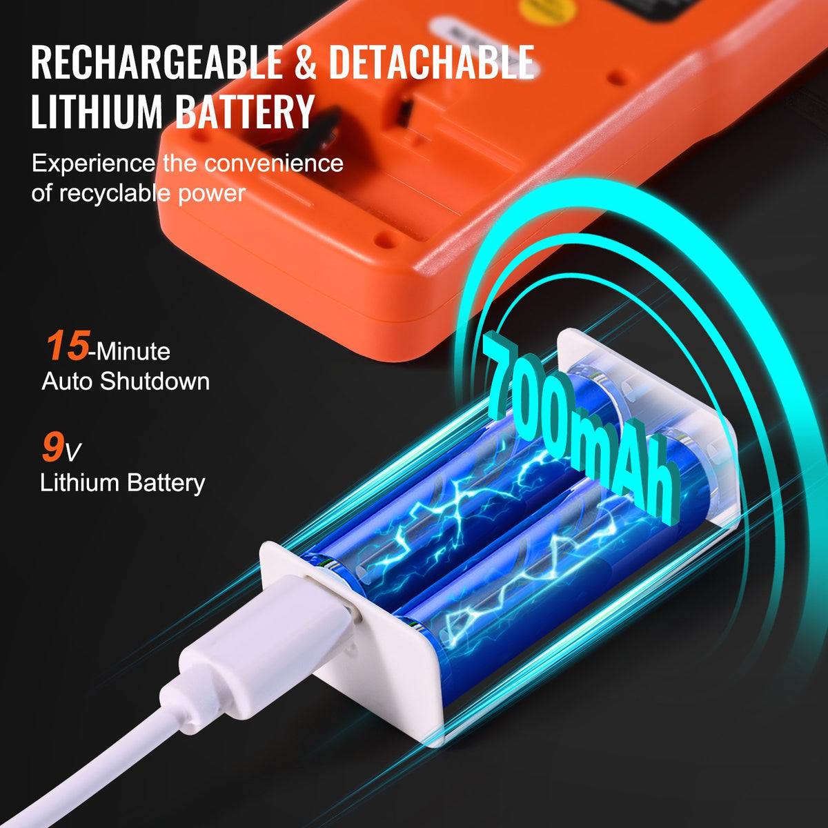 3-in-1 EMF Meter 5Hz-3.5GHz | Handheld Rechargeable Radiation Detector | LCD Display for EF, MF & RF Testing | Paranormal & Home Inspections