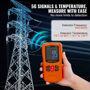 3-in-1 EMF Meter 5Hz-6GHz | Handheld Rechargeable Radiation Detector | LCD Display | For Home, Paranormal & 5G Testing
