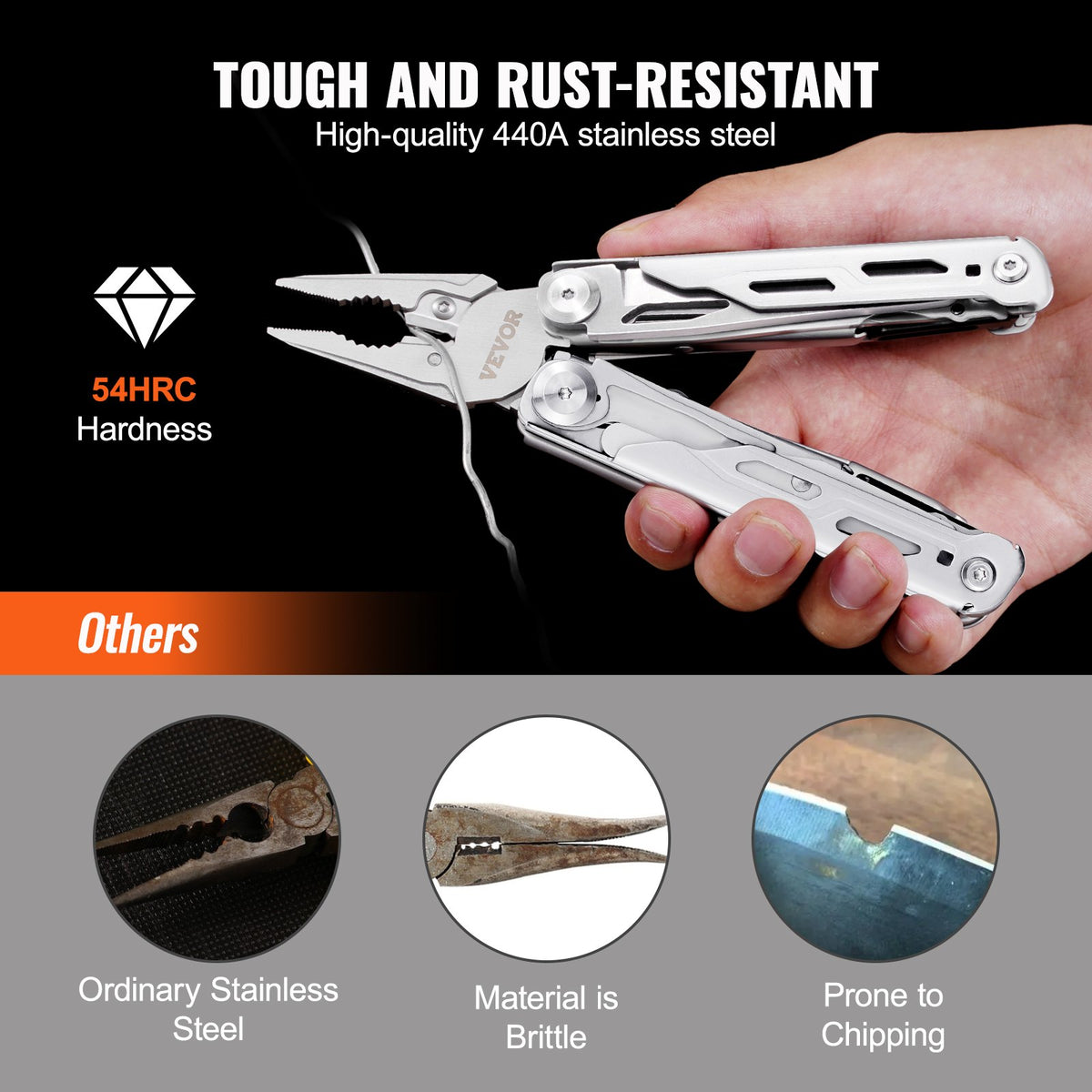 16-in-1 Multi-Tool Pliers | Folding Pocket Tool with Knife, Scissors, Saw, Screwdrivers & Sheath | Camping, Survival, Hiking