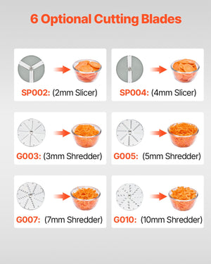 Food Processor & Chopper | 6 Stainless Steel Blades | Food-Grade Design