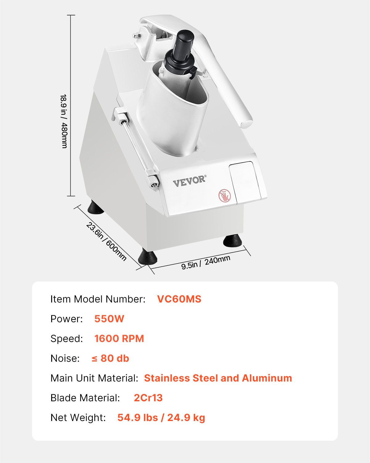 Food Processor & Chopper | 6 Stainless Steel Blades | Food-Grade Design