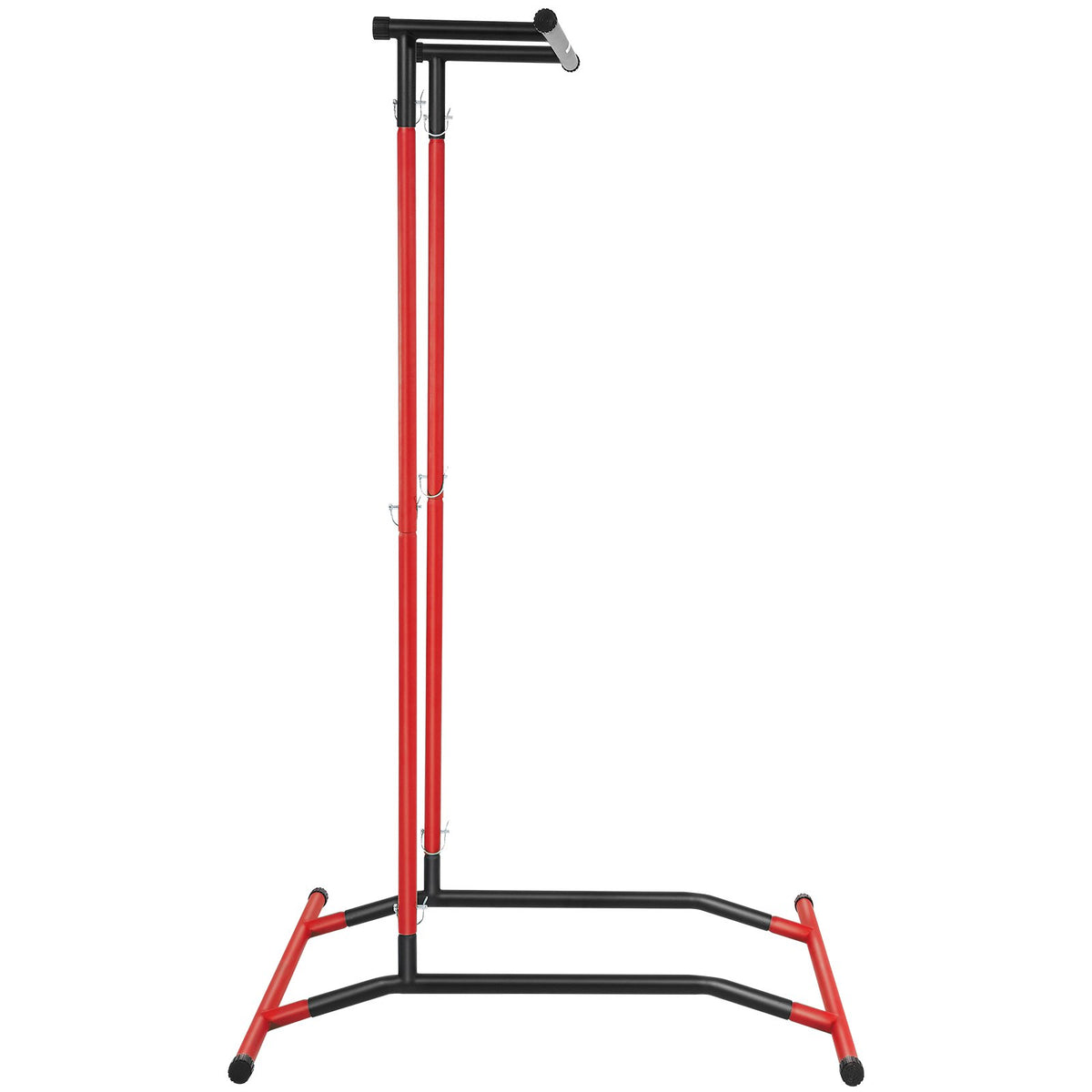 Power Tower Dip Station | Adjustable Pull-Up Bar & Dip Stand | Multi-Function Home Gym Fitness Station | 220lbs Capacity | Black & Red
