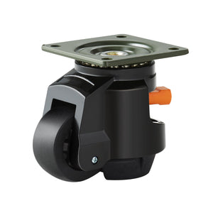 Leveling Casters Set of 4 | 1000kg Load Capacity | 63.5mm Wheels | Adjustable Swivel with Feet