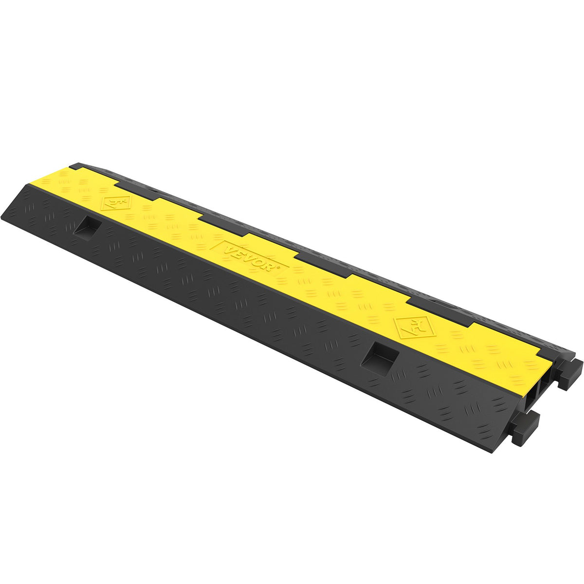 Cable Protector Ramp 5 Pack | 2 Channel Rubber Speed Bump with 11,000lbs Load Capacity | For Driveways & Cord Protection