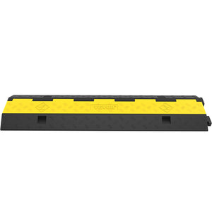 Cable Protector Ramp 5 Pack | 2 Channel Rubber Speed Bump with 11,000lbs Load Capacity | For Driveways & Cord Protection