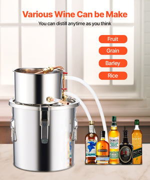 Moonshine Still | 3 Gal Stainless Steel Water & Alcohol Distiller Kit