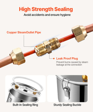 Moonshine Still | 8 Gal Stainless Steel Water & Alcohol Distiller Kit