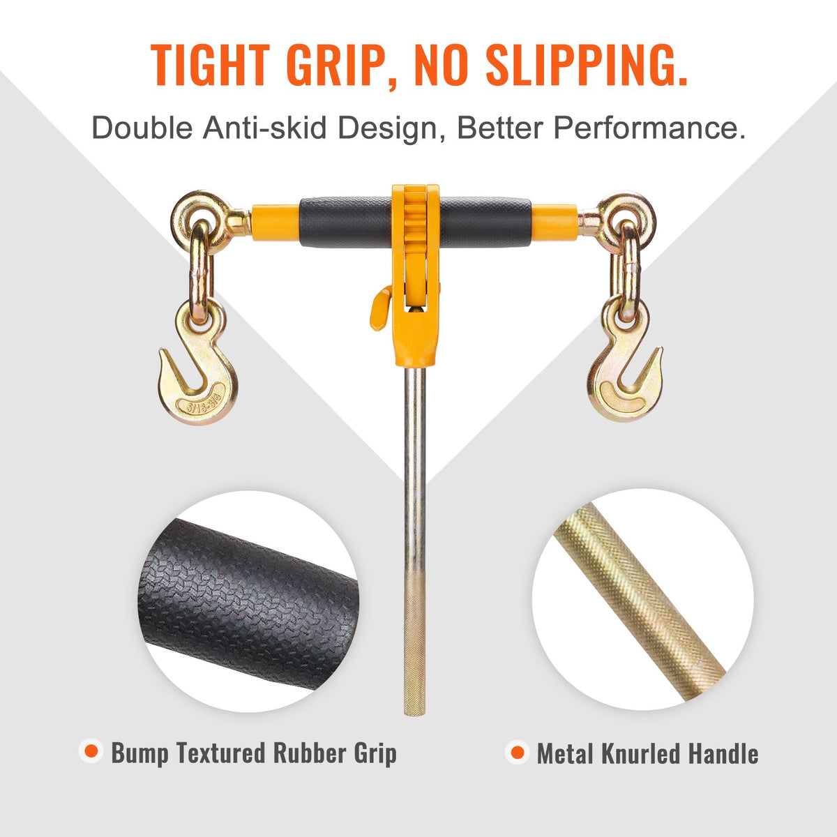 Ratchet Chain Binder Set | 5/16"–3/8" Load Binders | 7100lb Capacity with G80 Chains | 4-Pack