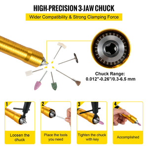 Flex Shaft Grinder Kit | 780W Rotary Tool with Foot Pedal & 45 Accessories | 6.5mm Chuck