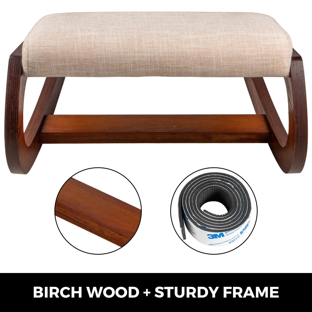 Ergonomic Kneeling Chair | Wooden Frame Posture Stool for Neck Pain
