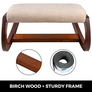 Ergonomic Kneeling Chair | Wooden Frame Posture Stool for Neck Pain