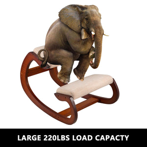 Ergonomic Kneeling Chair | Wooden Frame Posture Stool for Neck Pain