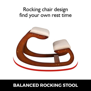 Ergonomic Kneeling Chair | Wooden Frame Posture Stool for Neck Pain