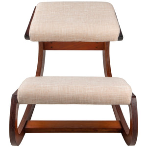 Ergonomic Kneeling Chair | Wooden Frame Posture Stool for Neck Pain