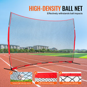 Sports Barricade Net | 16x10ft Portable Ball Backstop | Carry Bag Included for Baseball, Soccer, Lacrosse